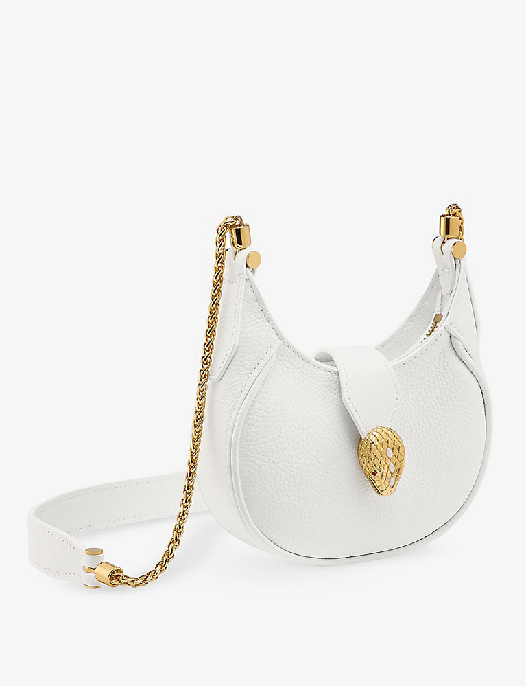 Serpenti Ellipse leather micro bag | Selfridges