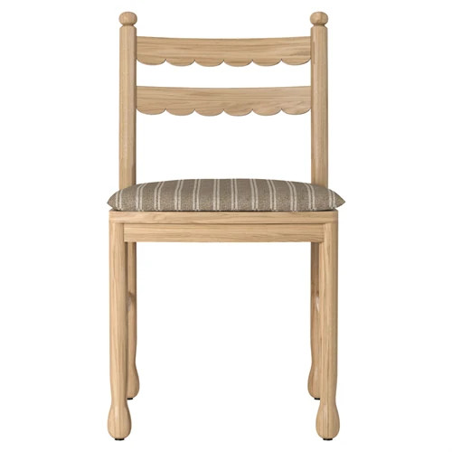 Declan Updated Traditional Light Brown Oak Dining Chair - Set of 2 | Kathy Kuo Home