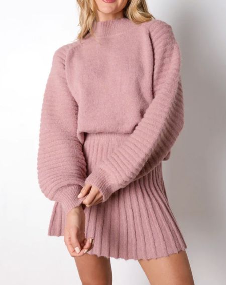 Vestique Knit Sweater Set 🤎🍂 This has to be my favorite color yet!! It comes in so many colors, sweater is under $60 and skirt under $50!

#LTKstyletip #LTKSeasonal #LTKfindsunder100