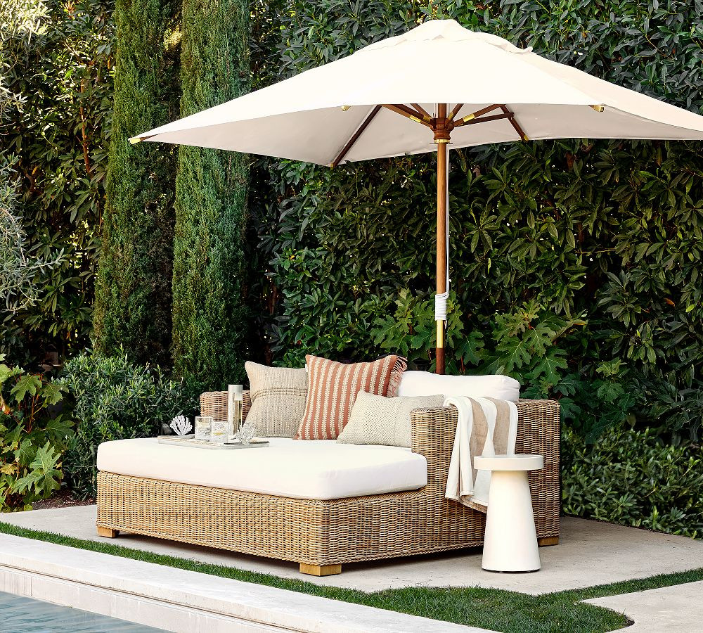Huntington Wicker Outdoor Daybed | Pottery Barn (US)