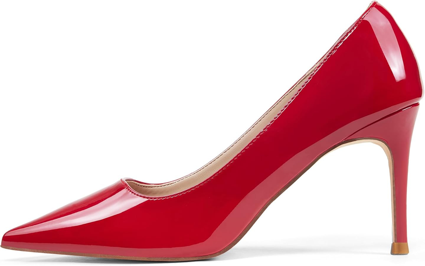 Elisabet Tang Classic Point Pull-on Heeled Wedding Pumps Patent Leather Closed Toe Stiletto Dress... | Amazon (CA)