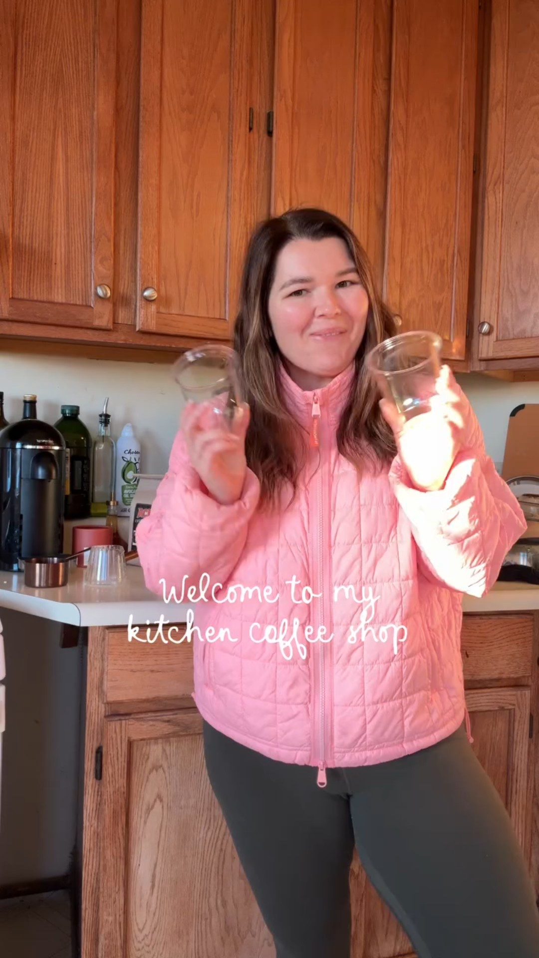 Welcome to my kitchen coffee shop 🫶🏻☕️
On the menu today was an iced caramel latte and a regular iced latte. 
I have a goal to figure out how to use the frother on my @breville soon so I can make warm lattes for my friends😅 

#LTKfoodie #LTKdayinmylife #LTKmorningroutine