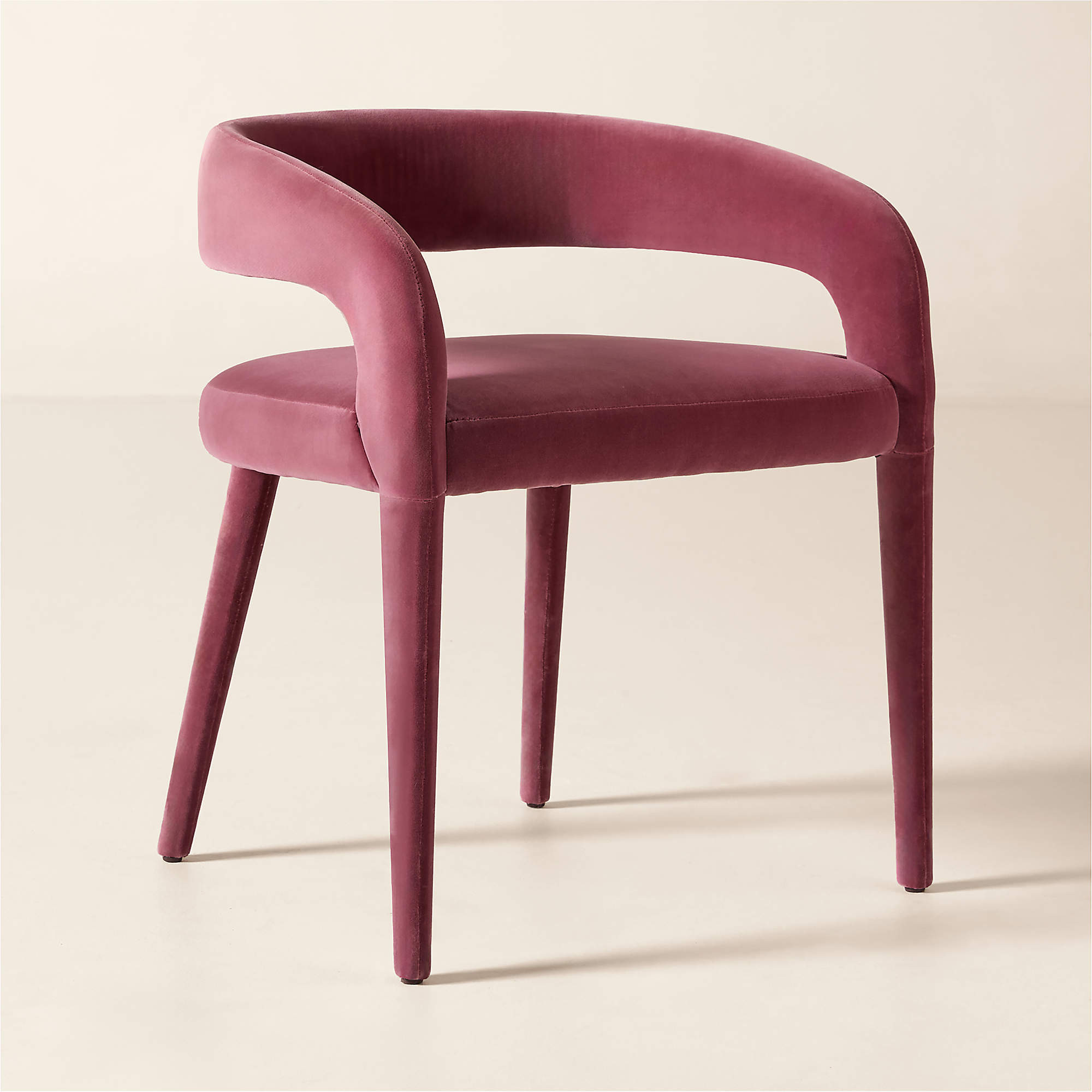 Lisette Rose Velvet Dining Armchair Set of 4 + Reviews | CB2 | CB2