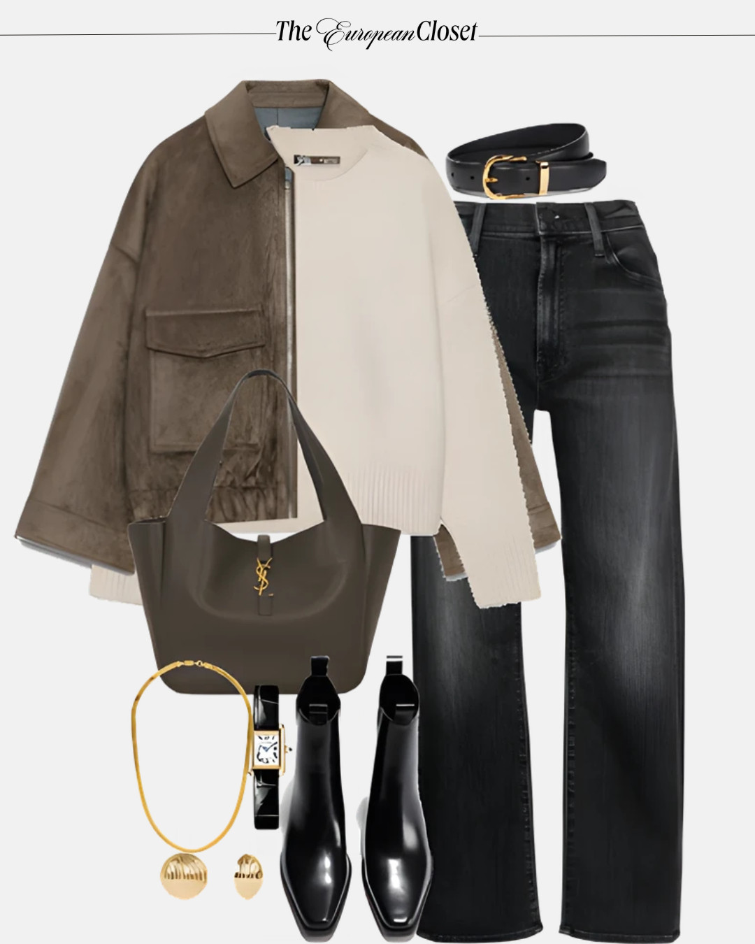Neutral tones, sleek lines, and just the right amount of edge 🖤🤎
This is how I do fall layering—effortless but polished.

Would you wear this for work or weekend? 👀✨

#FallStyleInspo #ChicAndEffortless #TheEuropeanCloset #FallOutfitIdeas 

 #LTKFallSale #LTKSeasonal #LTKU