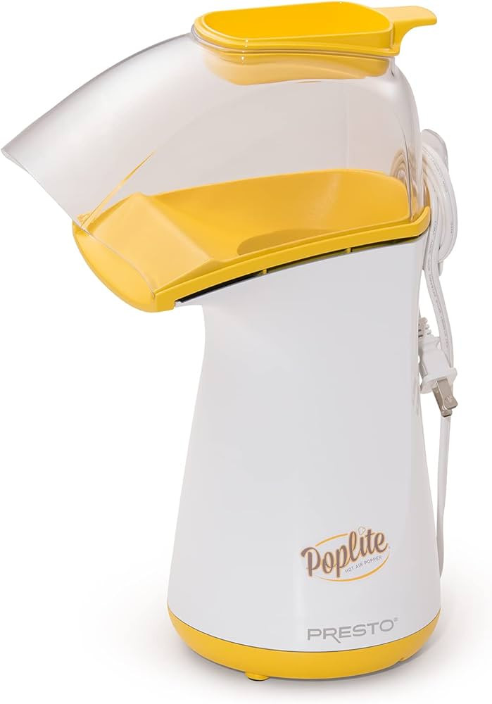 Presto Poplite Hot Air Popcorn Popper, 18 Cups, Yellow | Amazon (US)