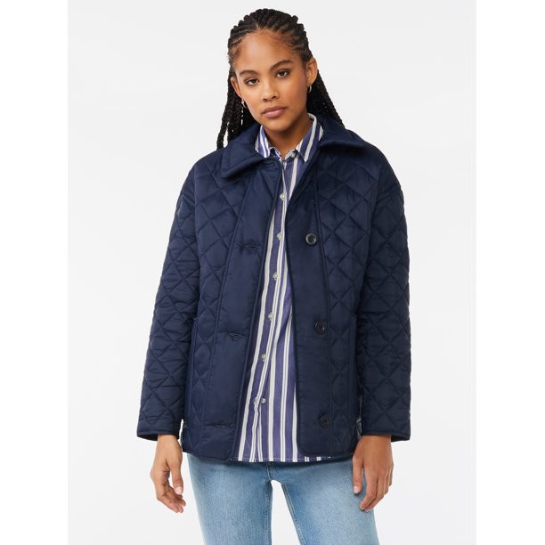 Free Assembly Women's Quilted Shell Jacket | Walmart (US)