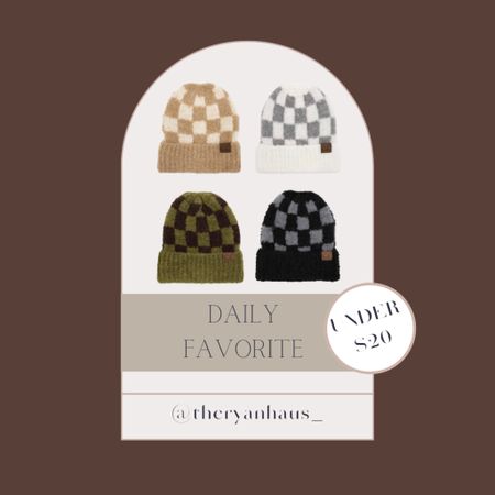 Cutest checkered beanie! Comes in over 50 colors & patterns! 

#LTKstyletip #LTKunder50 #LTKGiftGuide
