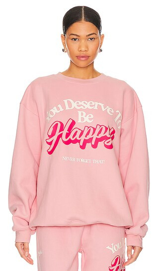 You Deserve It Crewneck in Pink | Revolve Clothing (Global)