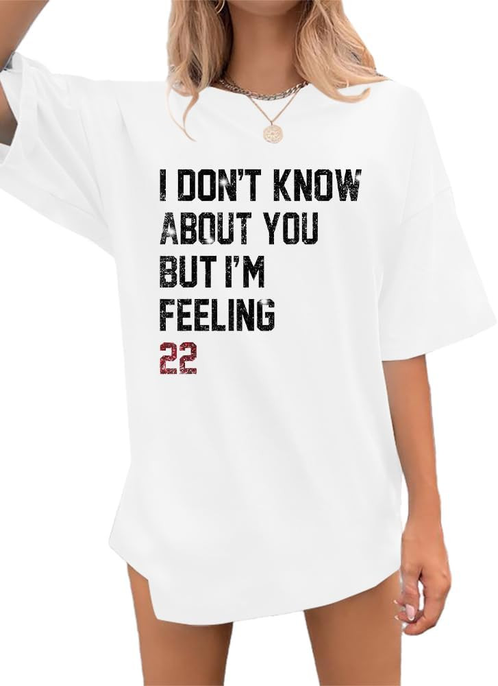 Country Concert Outfit Women I Don't Know About You But I'm Feeling 22 Letter Print Graphic T-Shi... | Amazon (US)