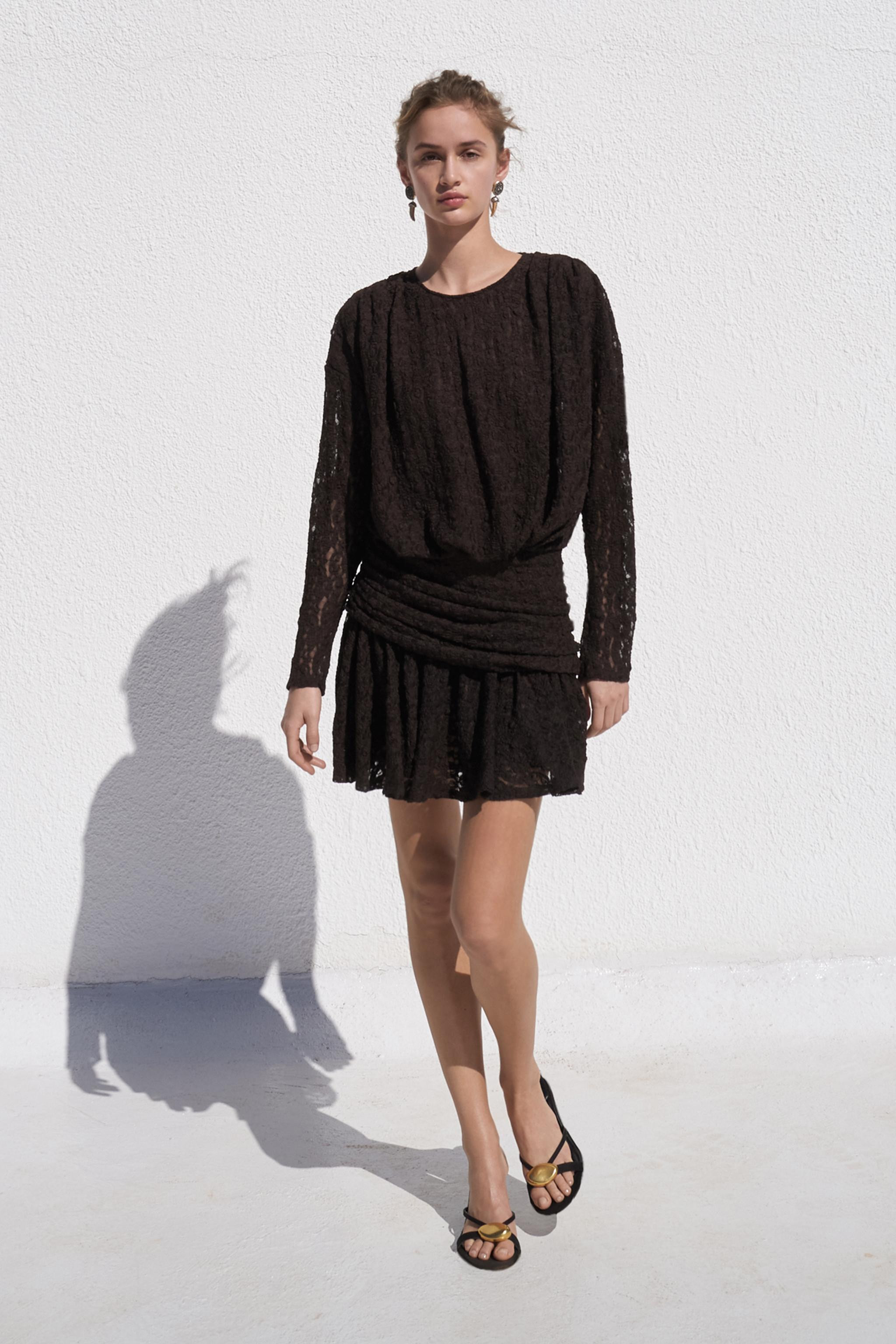 SHORT DRESS WITH LACE | Zara US