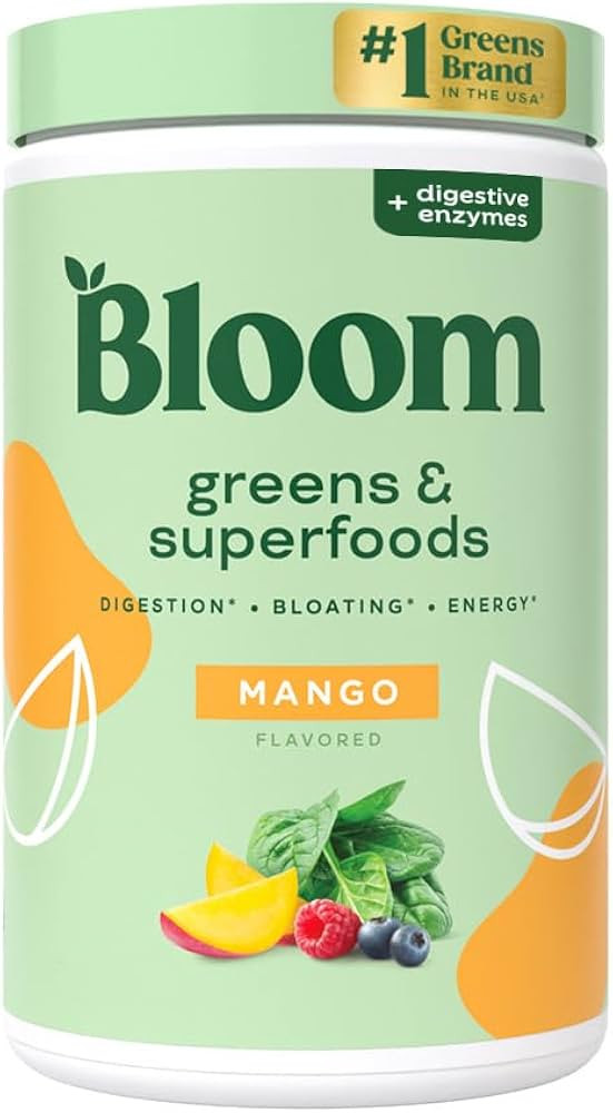 Bloom Nutrition Superfood Greens Powder, Digestive Enzymes with Probiotics and Prebiotics, Gut He... | Amazon (US)