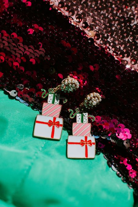 Holiday earrings. Stacked packages with a bow. Use code Airica-20  #holidaylooks #christmasgifting #APstyle 

#LTKHoliday #LTKstyletip #LTKSeasonal