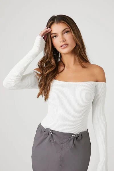 Sweater-Knit Off-the-Shoulder Bodysuit | Forever 21 (US)