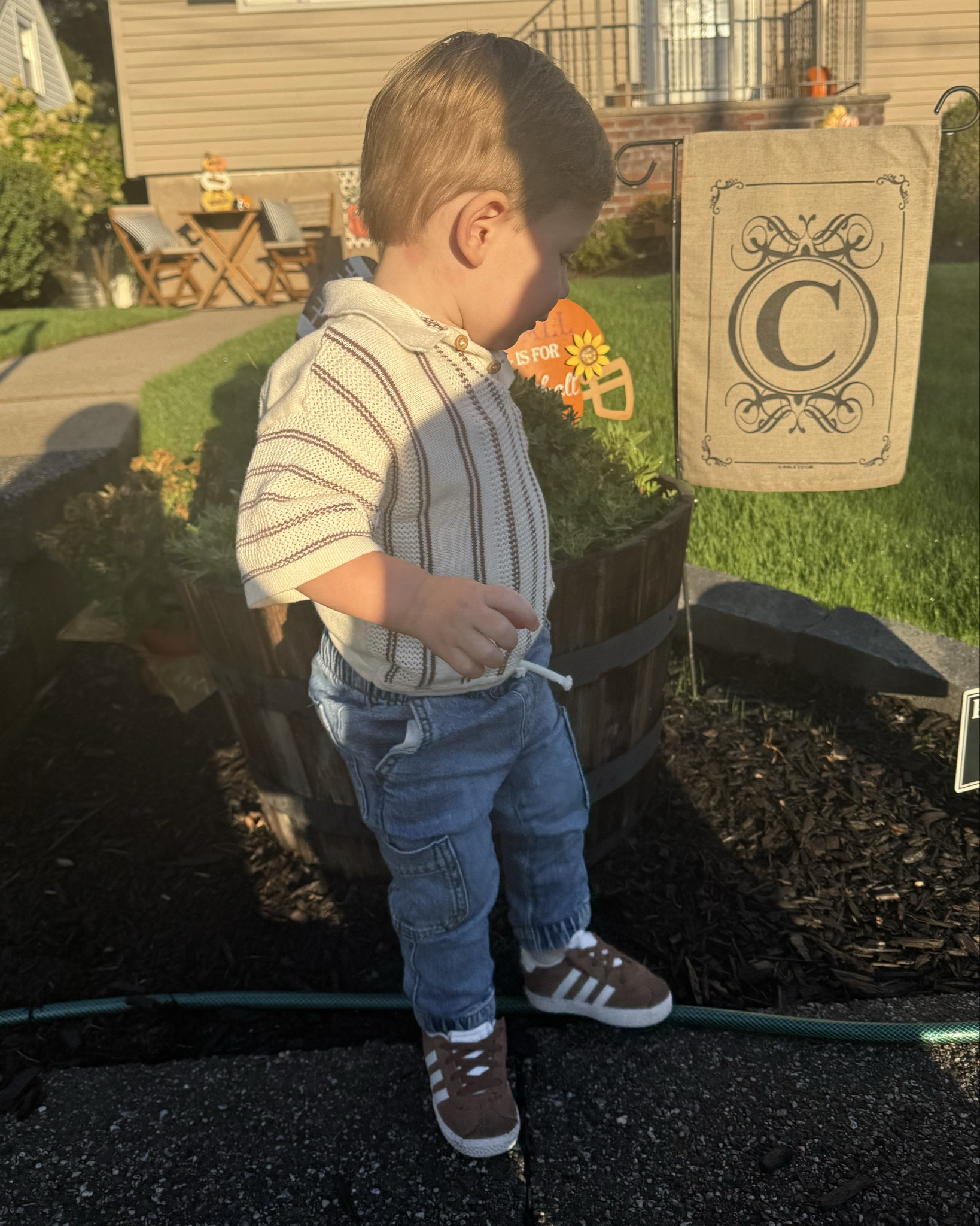 Toddler boy summer to fall transitional outfit for nursery school! The cutest fall adidas sneakers for toddlers! 

#LTKKids #LTKSeasonal #LTKBaby