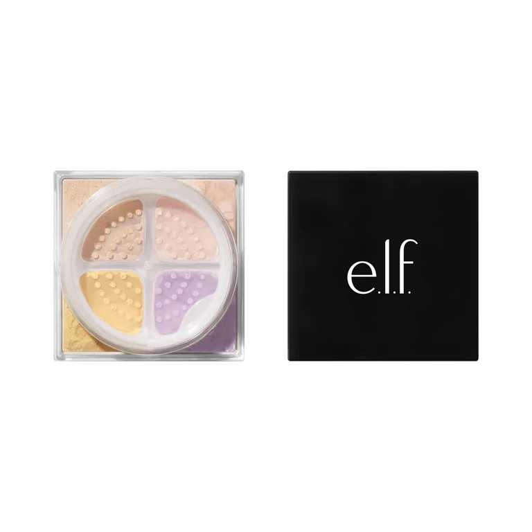 e.l.f. Set It Bright Correcting & Brightening Setting Powder Quad, Medium/Tan, 0.37 oz | Walmart (US)