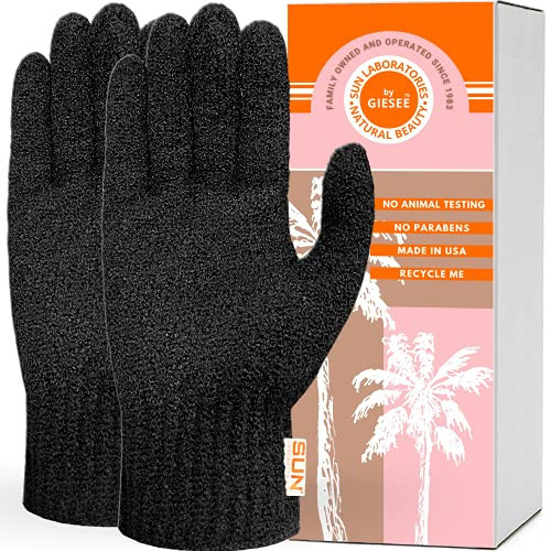 Sun Laboratories By Giesee Exfoliating Glove - Exfoliating Body Scrubber for Sun Tan Removal, Self Tanner Remover, and Fake Tan Eraser - Premium Tanning Mitt for Deep Exfoliation and Smooth Skin | Amazon (US)