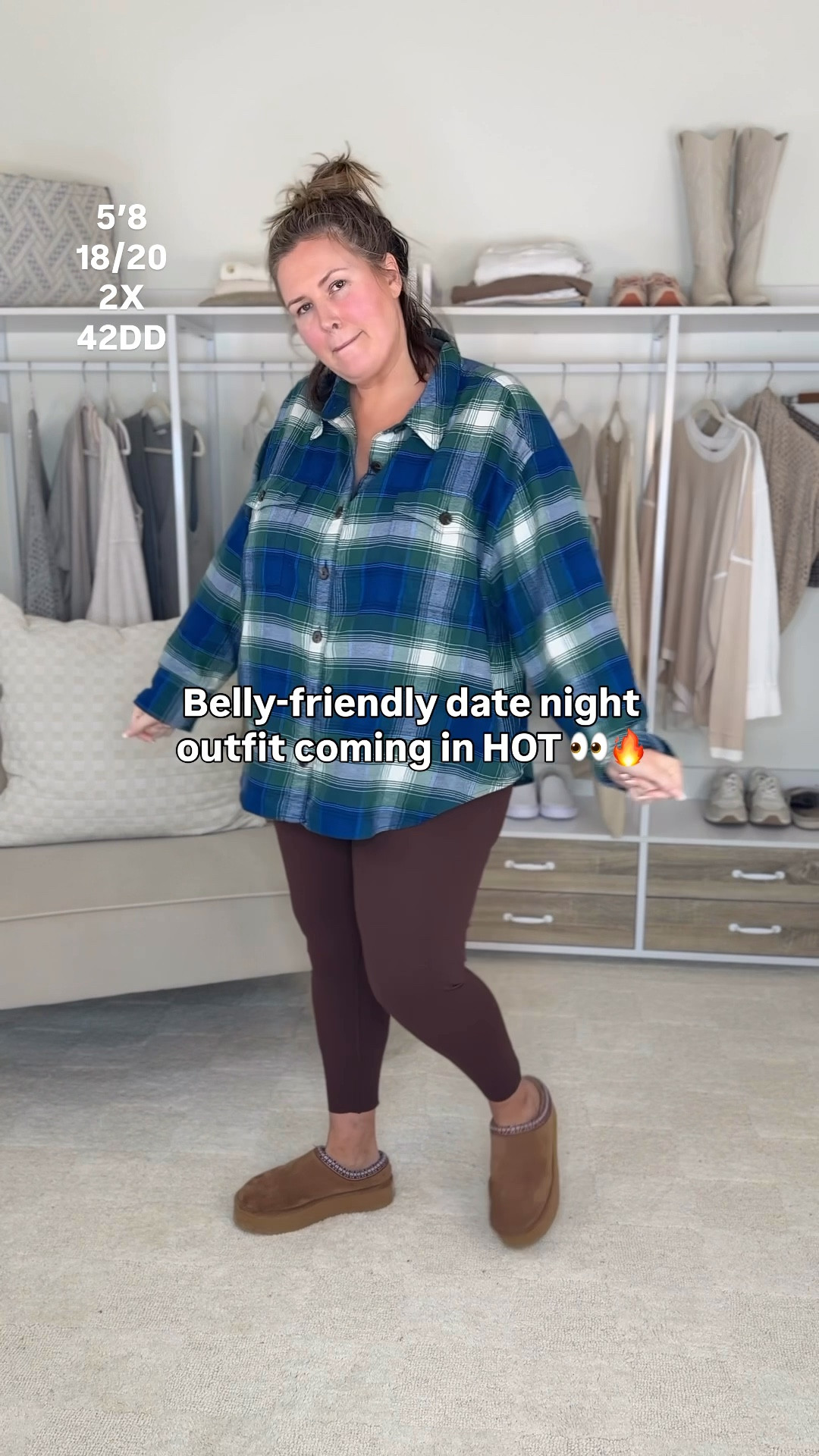 Wearing a XXL in the flannel and 2X in the leggings! Wearing an 18 in the top, 2X in the jacket and jeans! 

Use my code ASHLEYDXSPANX sitewide for non sale items + new customers only!

Plus size fashion, date night outfit, ootd, fall fashion, trendy outfit ideas, denim jacket

#LTKMidsize #LTKPlusSize #LTKOver40