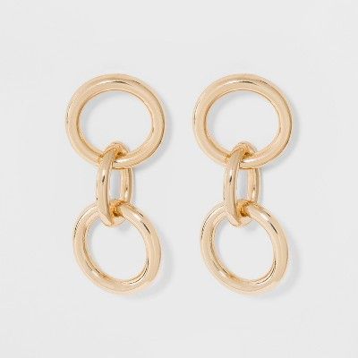 SUGARFIX by BaubleBar Linked Hoop Earrings - Gold | Target