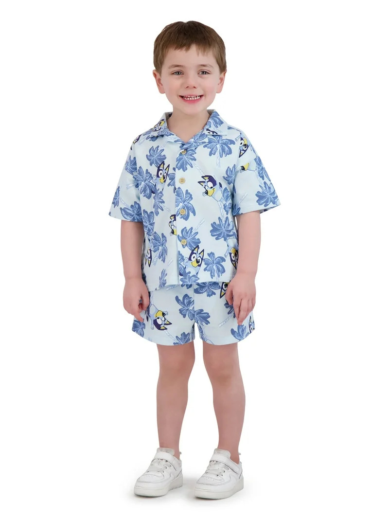 Bluey Toddler Boy Resort Short Set, Sizes 12 Months-5T | Walmart (US)