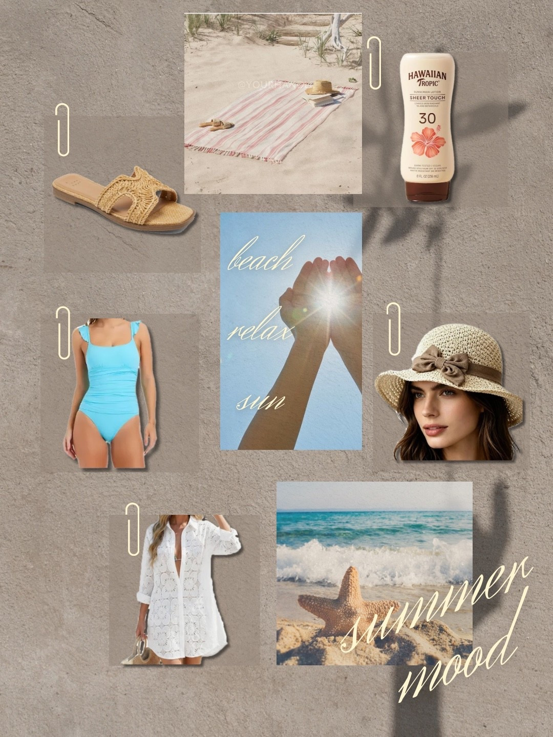 Summer mood.  Summer hat, bathing suit, cover up, sandals beach towel and sunscreen. Vacation ready!

#bathingsuit #coverup #beachhat #sandals #sunscreen

#LTKSeasonal #LTKSwim #LTKTravel