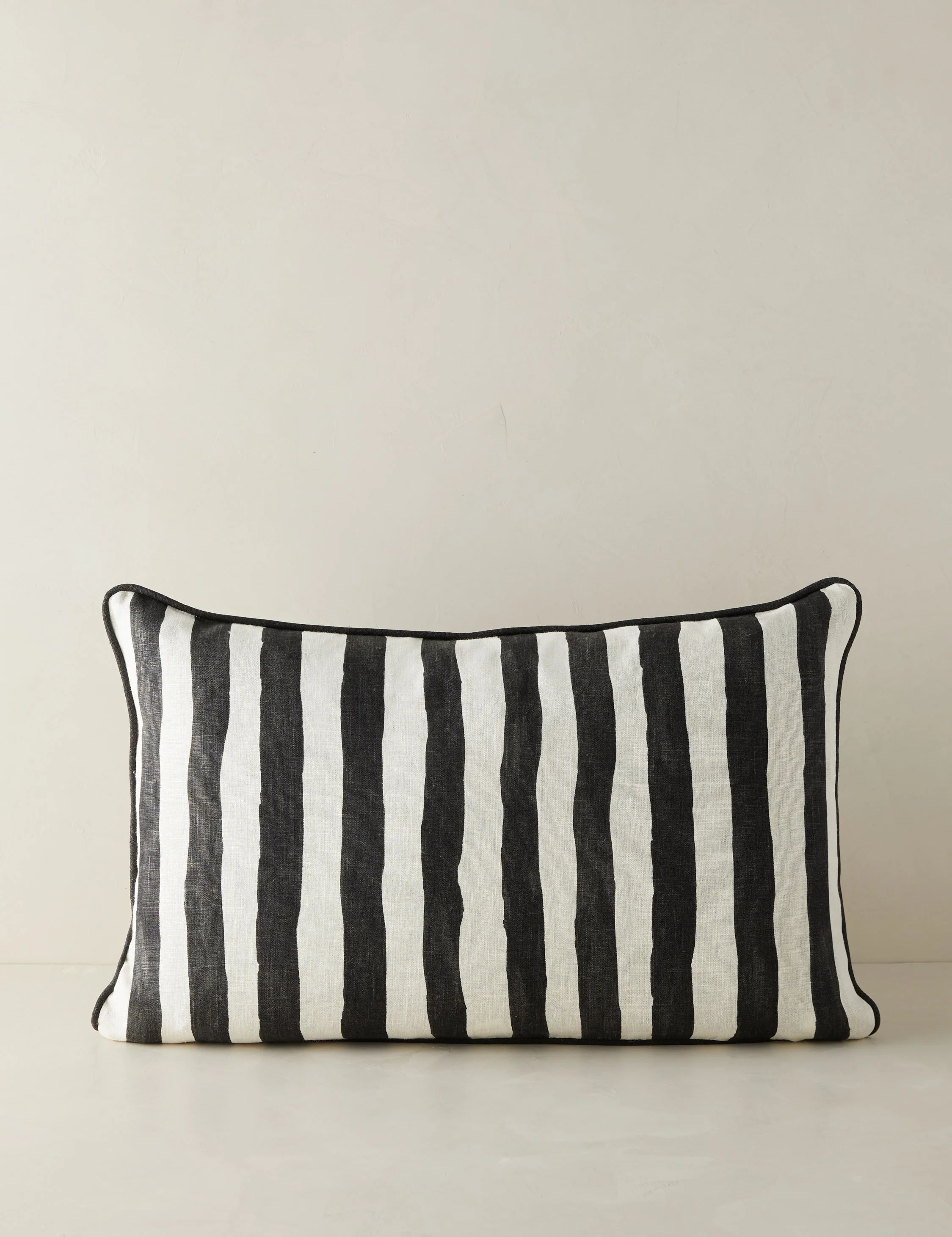 Painterly Stripe Linen Pillow | Lulu and Georgia 