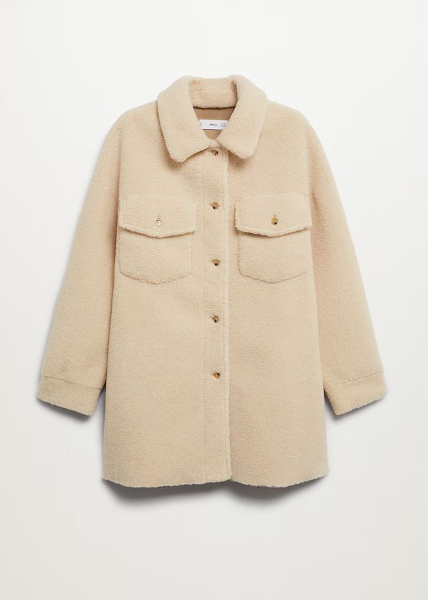 Faux fur pocket jacket | MANGO (US)