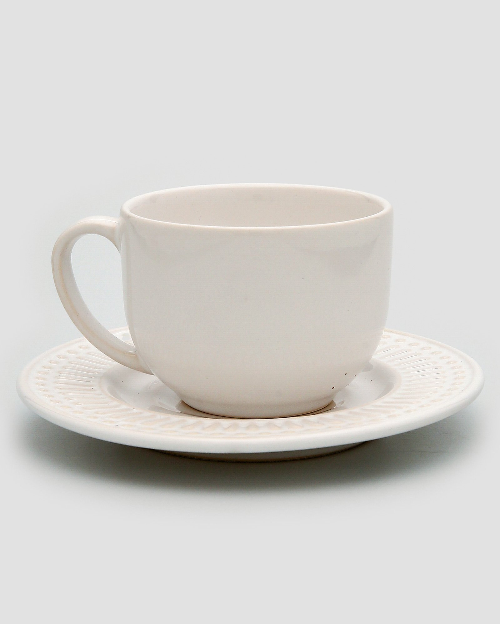 Xícara de chá Roma com pires branca | Porto Brasil | Riachuelo (BR)