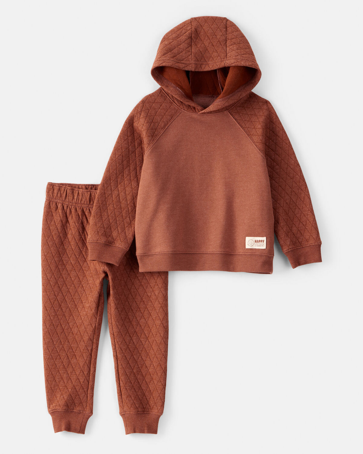 Toddler Boy 2-Piece Hooded Tee & Pant Set - Rust | Carter's Inc
