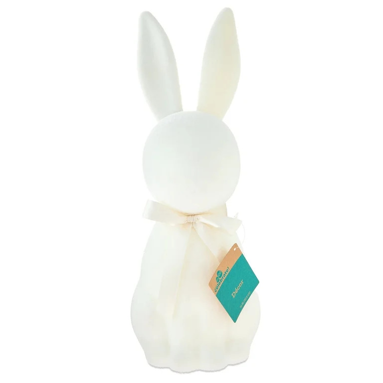 Flocked Bunny Tabletop Decoration, Cream, 16", Easter by Way To Celebrate | Walmart (US)