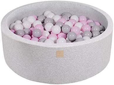 MEOWBABY Foam Ball Pit 35 x 11.5 in /200 Balls Included ∅ 2.75in Round Ball Pool for Baby Kids ... | Amazon (US)
