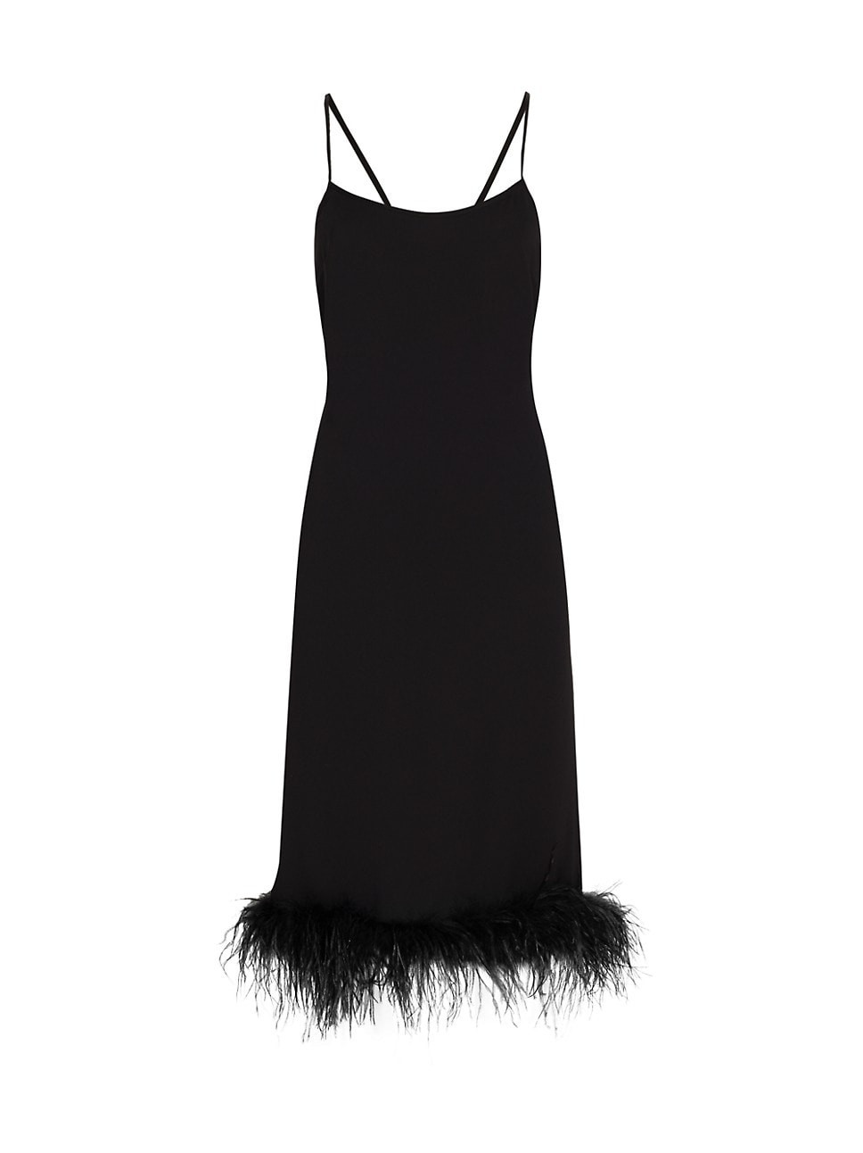 Marianna Feather-Trim Knee-Length Dress | Saks Fifth Avenue
