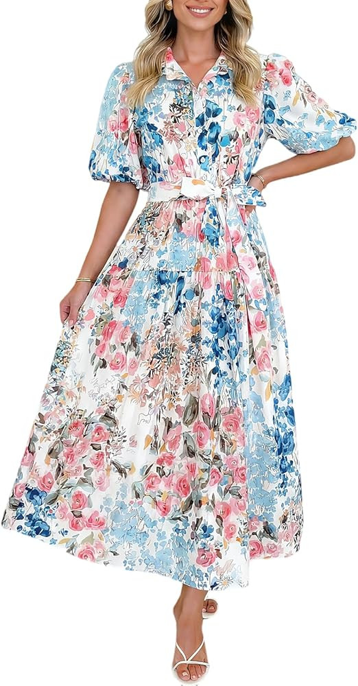 Sissyaki Women's Floral Maxi Dress 2026 Summer Spring Wedding Guest Dress | Amazon (US)
