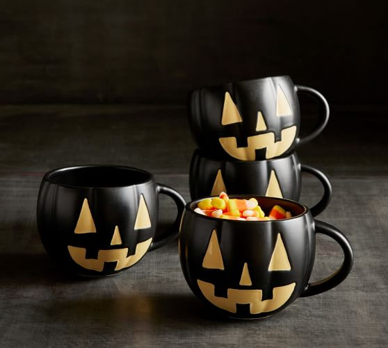 Jack-O'-Lantern Stoneware Mugs | Pottery Barn (US)