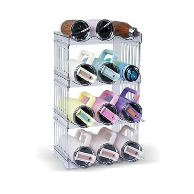Yuvslo Water Bottle Organizer 4-Tier Set - Heavy Duty Stackable Holder for 40oz Sta… | Amazon (US)