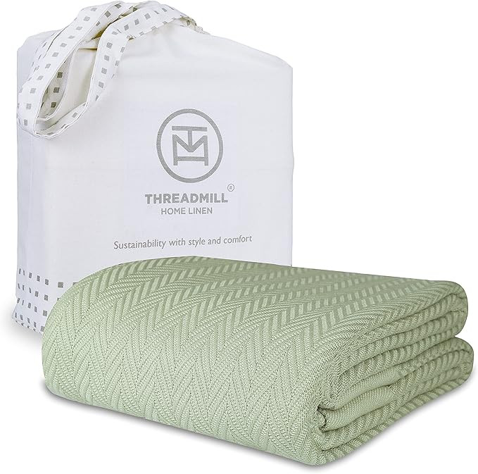 Threadmill Luxury Cotton Blankets Queen Size | All-Season 100% Cotton Blanket for Queen/Full Size... | Amazon (US)