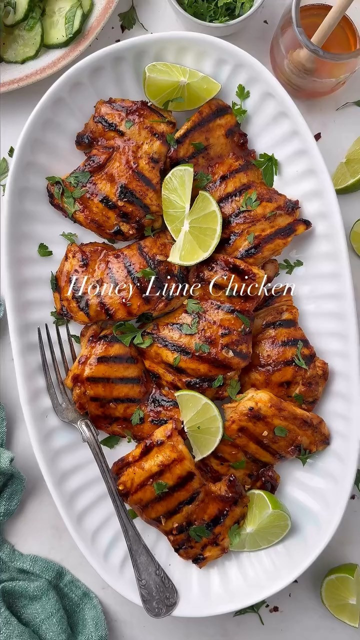 This Honey Lime Chicken is bursting with flavor thanks to a zesty, slightly sweet marinade made with fresh lime juice, honey, garlic, and smoky spices. Made with juicy chicken thighs and grilled to perfection, it’s an easy and irresistible dinner that’s perfect for summer nights, meal prep, or backyard BBQs. Serve it with rice, grilled veggies, or your favorite summer salad! Full recipe here: https://www.twopeasandtheirpod.com/honey-lime-chicken/ 

 

#LTKSeasonal #LTKHome #LTKFindsUnder50