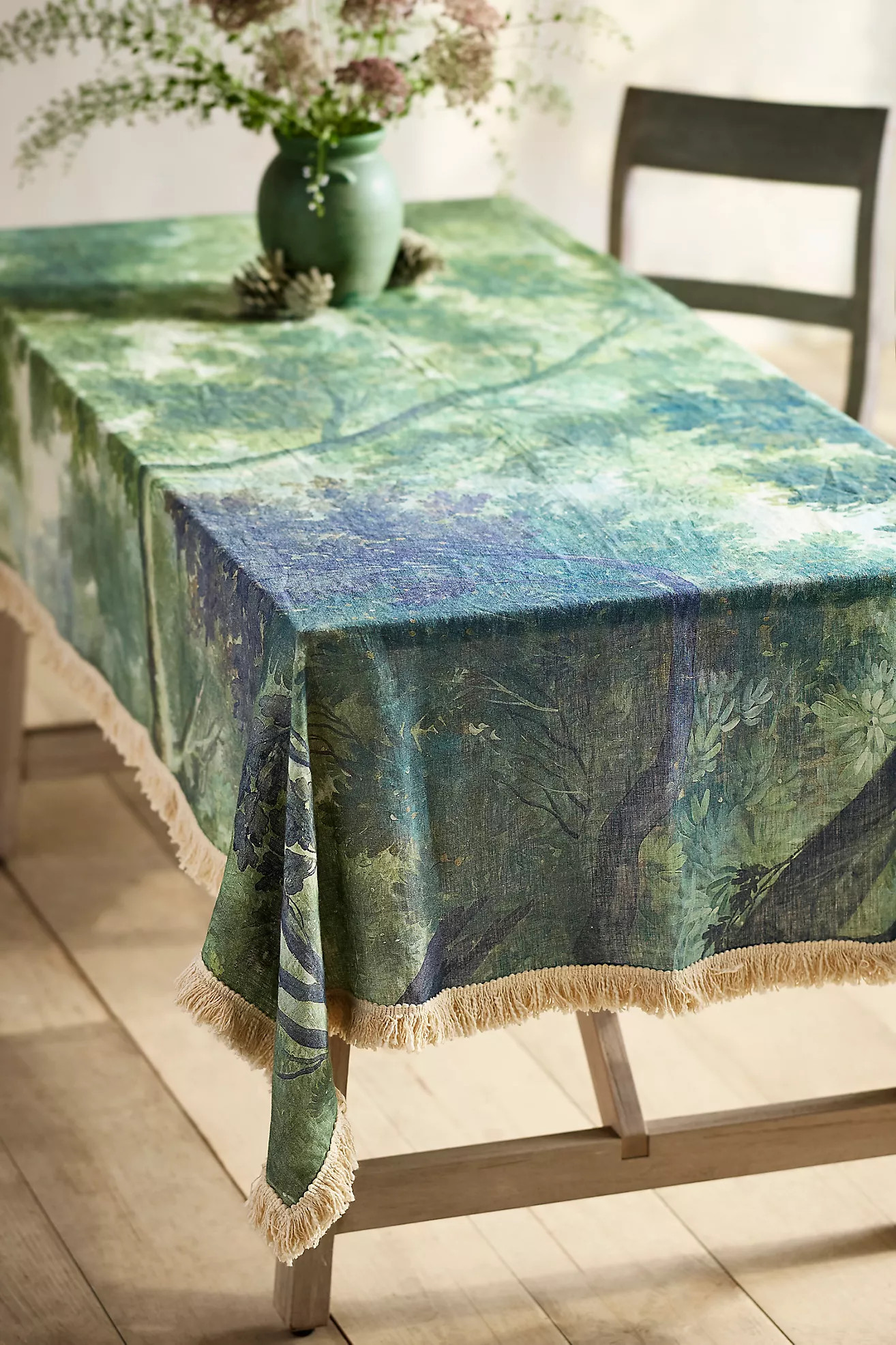 Forest Tapestry Linen Tablecloth