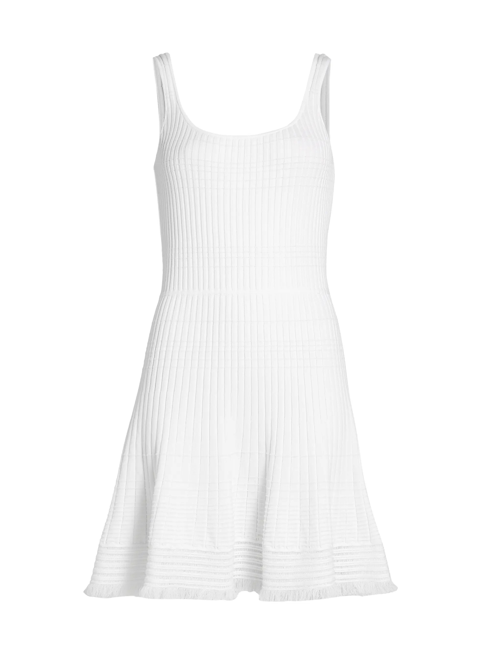 rag & bone Ayan Fringe-Trim Rib-Knit Minidress | Saks Fifth Avenue | Saks Fifth Avenue