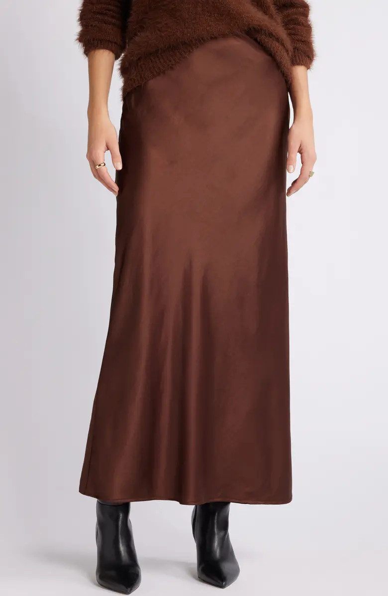 Open Edit Bias Cut Maxi Skirt | Nordstrom | Nordstrom