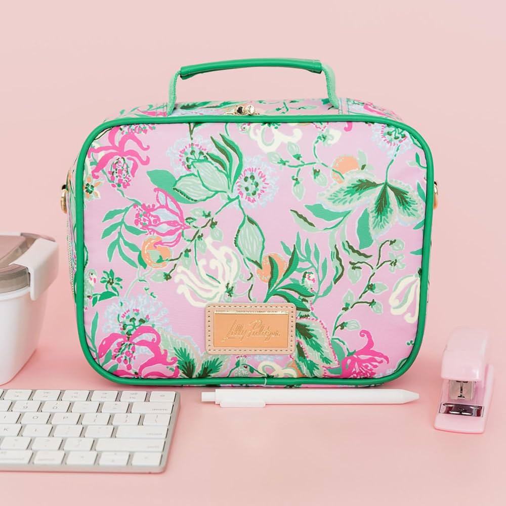 Lilly Pulitzer Insulated Lunch Box for Women, Cute Lunch Cooler Bag with Adjustable/Removable Sho... | Amazon (US)
