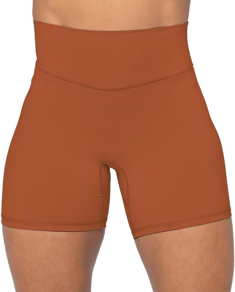 Sunzel No Front Seam High Waist Biker Shorts for Women, Squat Proof Yoga Workout Gym Bike Shorts | Amazon (US)