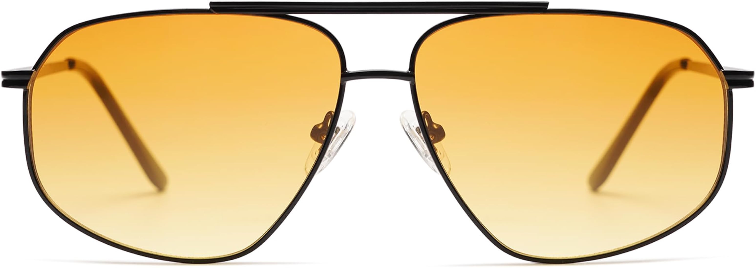 SOJOS Classic Retro Hexagonal Aviator Sunglasses for Women Men Vintage Polygon Sunnies SJ1200 | Amazon (US)