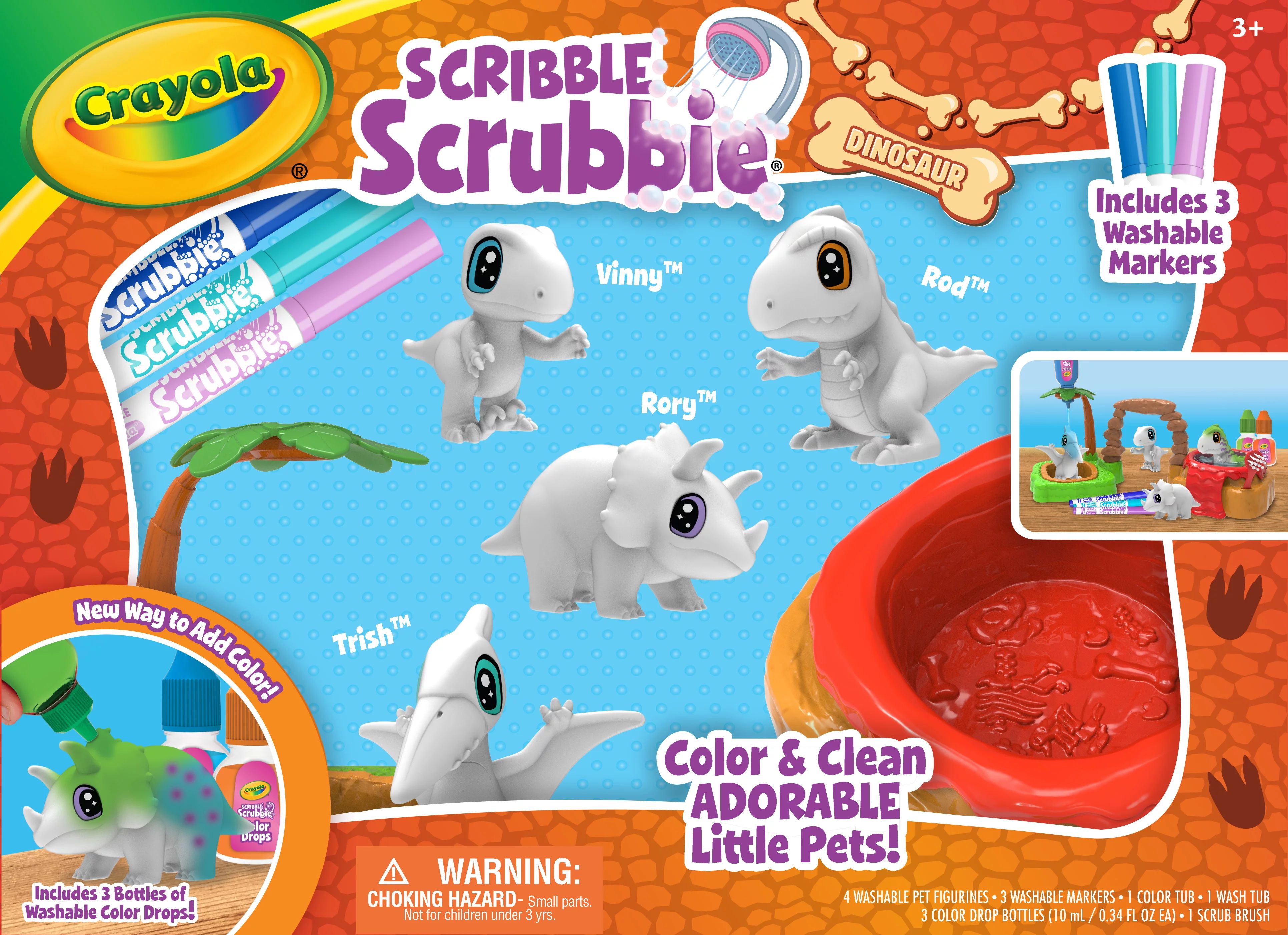 Crayola Scribble Scrubbie Dinosaur Island Playset, Gift for Girls & Boys, Beginner Child - Walmar... | Walmart (US)