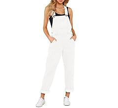 LookbookStore Women's Casual Stretch Denim Bib Overalls Pants Pocketed Jeans Jumpsuits | Amazon (US)
