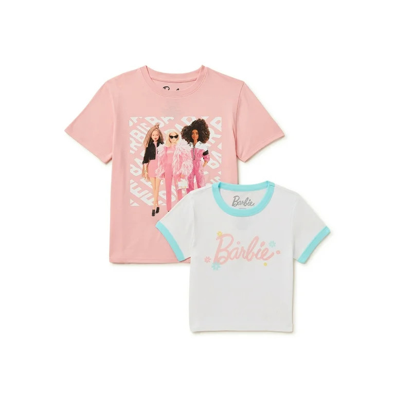 Barbie Girls T-Shirt, 2-Pack, Sizes 4-16 | Walmart (US)