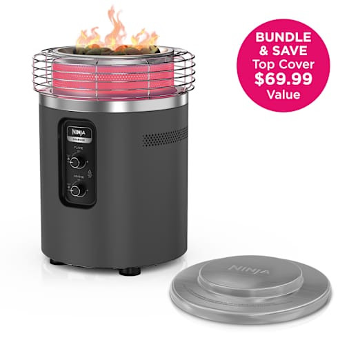 Ninja™ Fireside360™ Outdoor Propane Heater & Smokeless Fire Pit (Gray) | OF105GY | Ninja Kitchen
