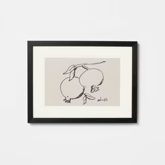16" x 12" Pomegranates Framed Underglass Print with Double Mat - Threshold™ designed with Studi... | Target