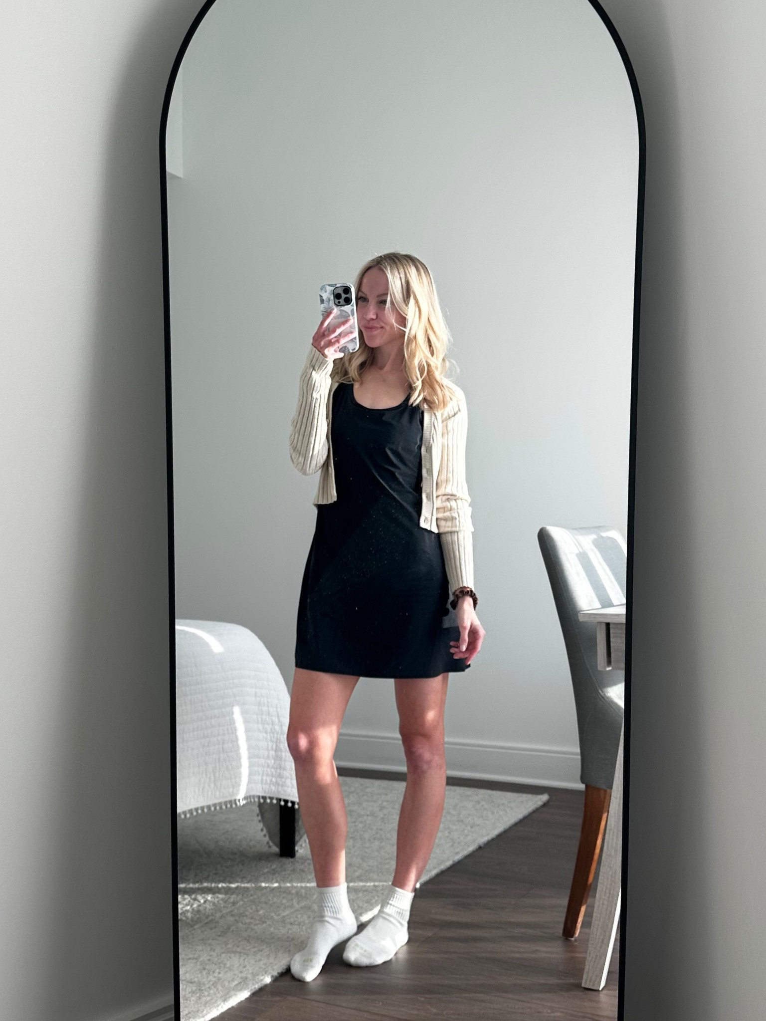 exercise dress and a cardigan is my favorite for transitional weather

#LTKSeasonal