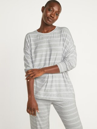 Sunday Sleep Long-Sleeve Pajama Tunic Top for Women | Old Navy (US)