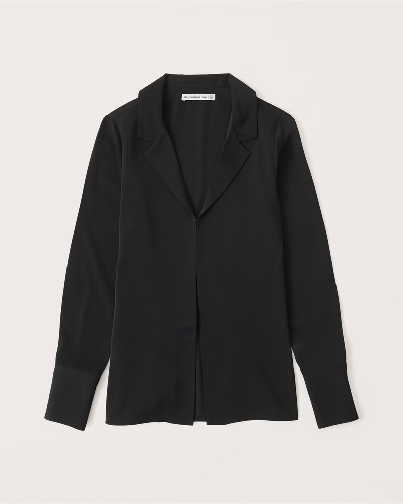 Long-Sleeve Closure Set Top | Abercrombie & Fitch (US)